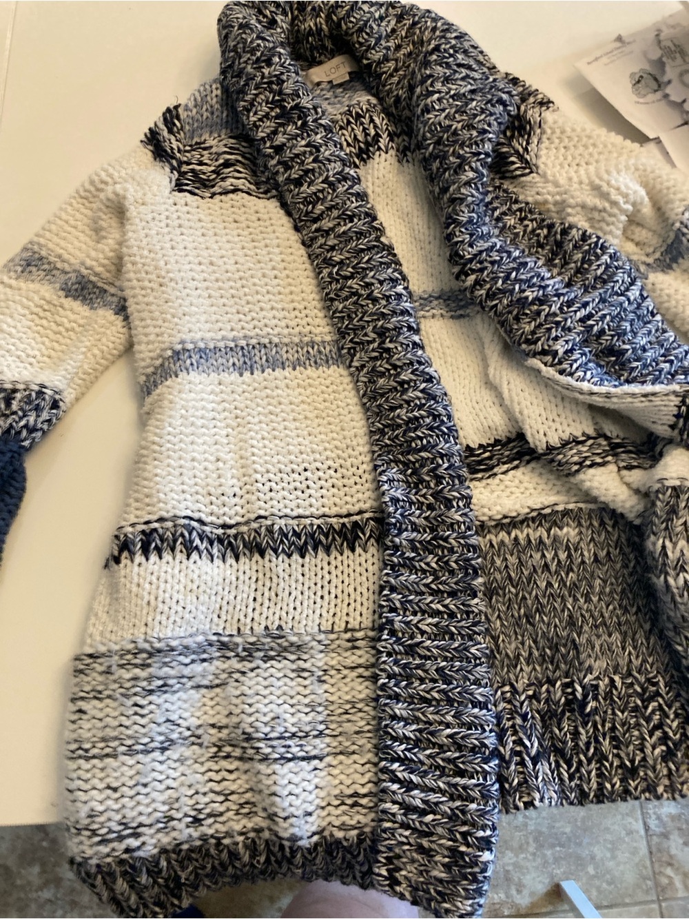 Loft belted cardigan sweater - M - Picture 4 of 7
